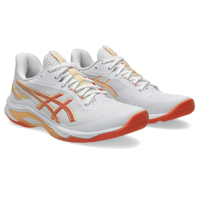 Asics - 1052A083 - NETBURNER BALLISTIC FF 4 - 101 WHITE/VIVID CORAL - ženski copat 2026