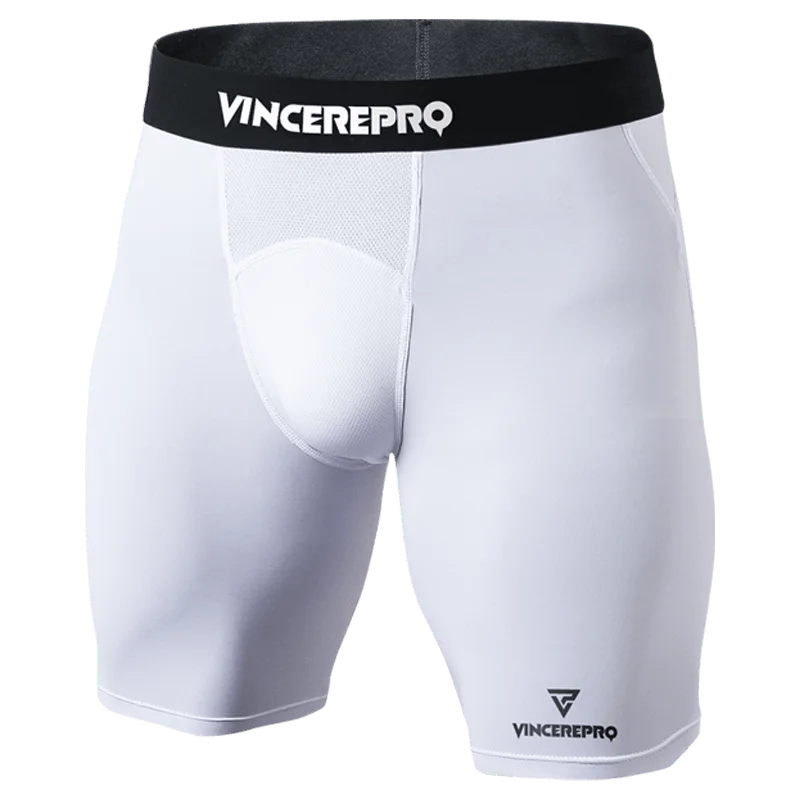 VincerePro - 1044 Moške športne kratke podhlače - Bele