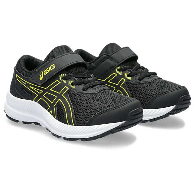 Asics - 1014A258 - CONTEND 8 PS - 009 BLACK/BRIGHT YELLOW - otroški copat 2025