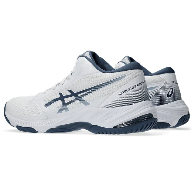 Asics - 1051A074 - NETBURNER BALLISTIC FF MT 3 - 103 - WHITE/VINTAGE INDIGO - moški copat 2025