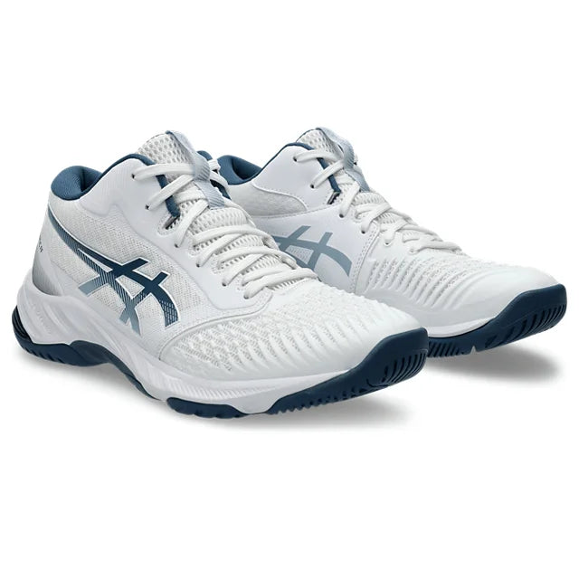 Asics - 1051A074 - NETBURNER BALLISTIC FF MT 3 - 103 WHITE/VINTAGE INDIGO - moški copat 2025