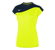 V2EA7203 - AUTHENTIC MYOU TEE - ženski dres za odbojko - flu rumen temno modra