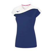V2EA7203 - AUTHENTIC MYOU TEE - ženski dres za odbojko - temno modra bela