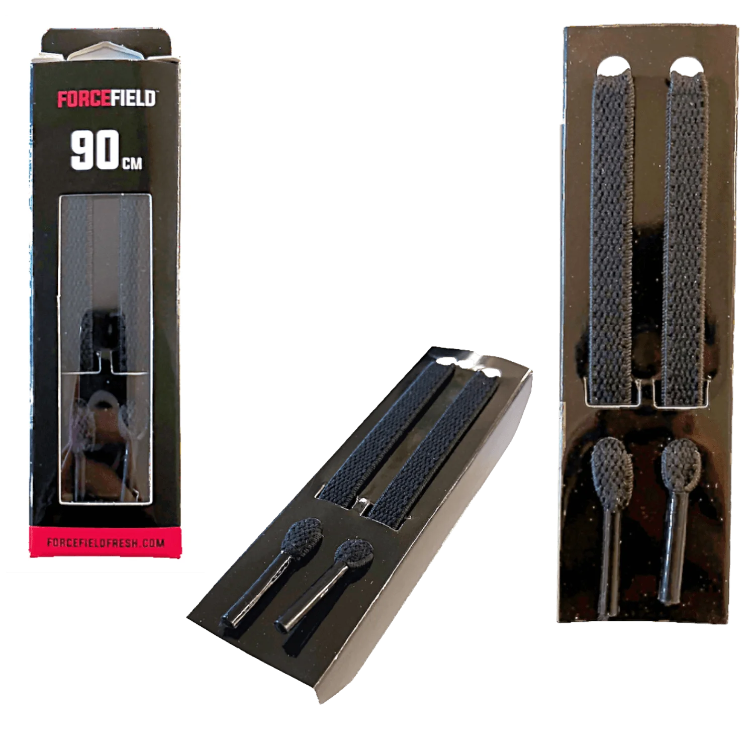 FORCEFIELD  Strech Laces – raztegljive vezalke - črne