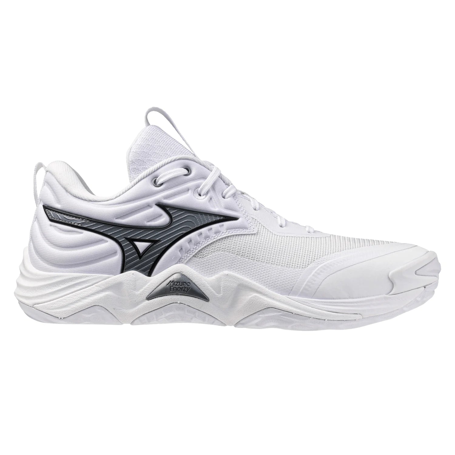 Mizuno - V1GA2512 - WAVE MOMENTUM ELITE - White/Metallic Gray/Black - moški copat 2027