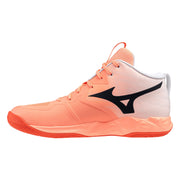 Mizuno - V1GA2545 - WAVE MOMENTUM PRO MID - FLAMINGO CORAL/LAVA ORANGE/WHITE - unisex copat 2027