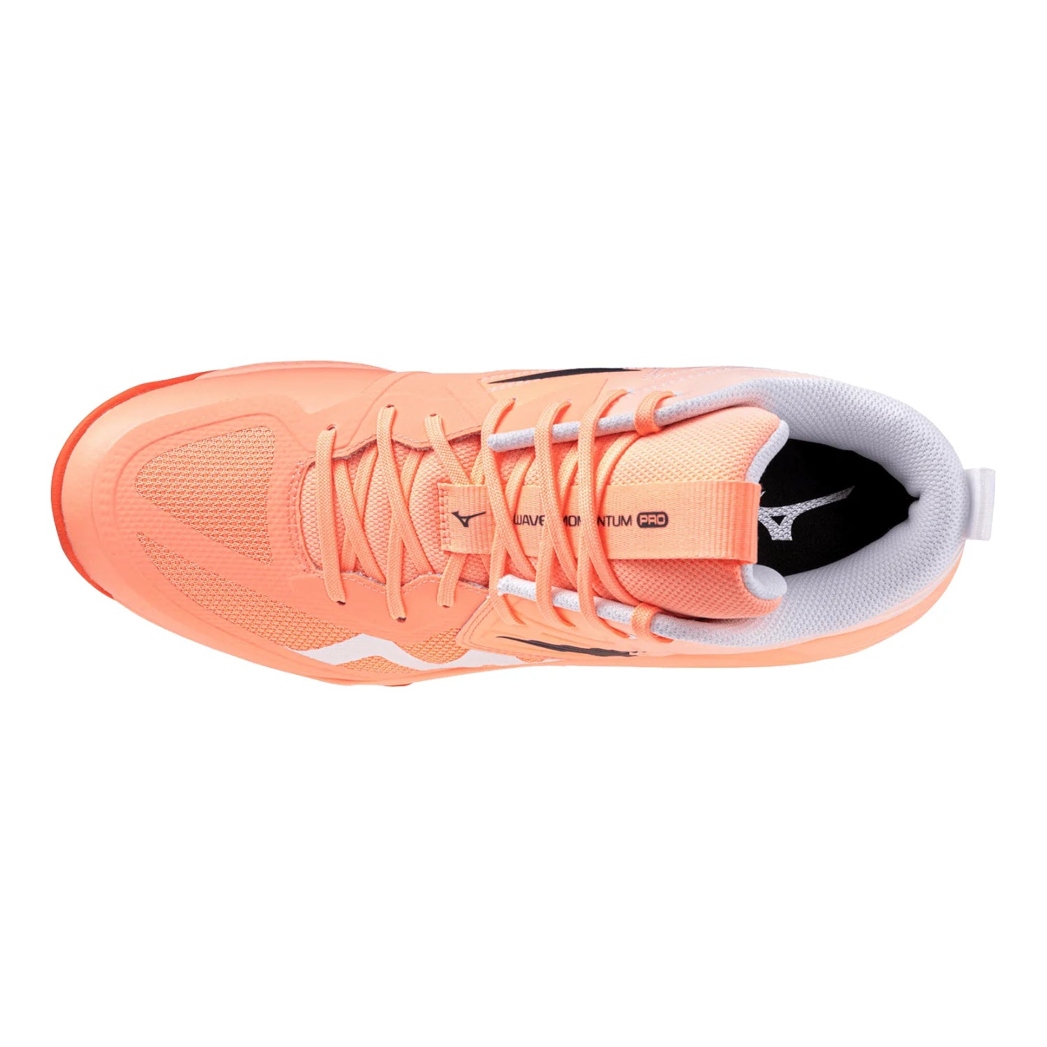 Mizuno - V1GA2545 - WAVE MOMENTUM PRO MID - FLAMINGO CORAL/LAVA ORANGE/WHITE - unisex copat 2027