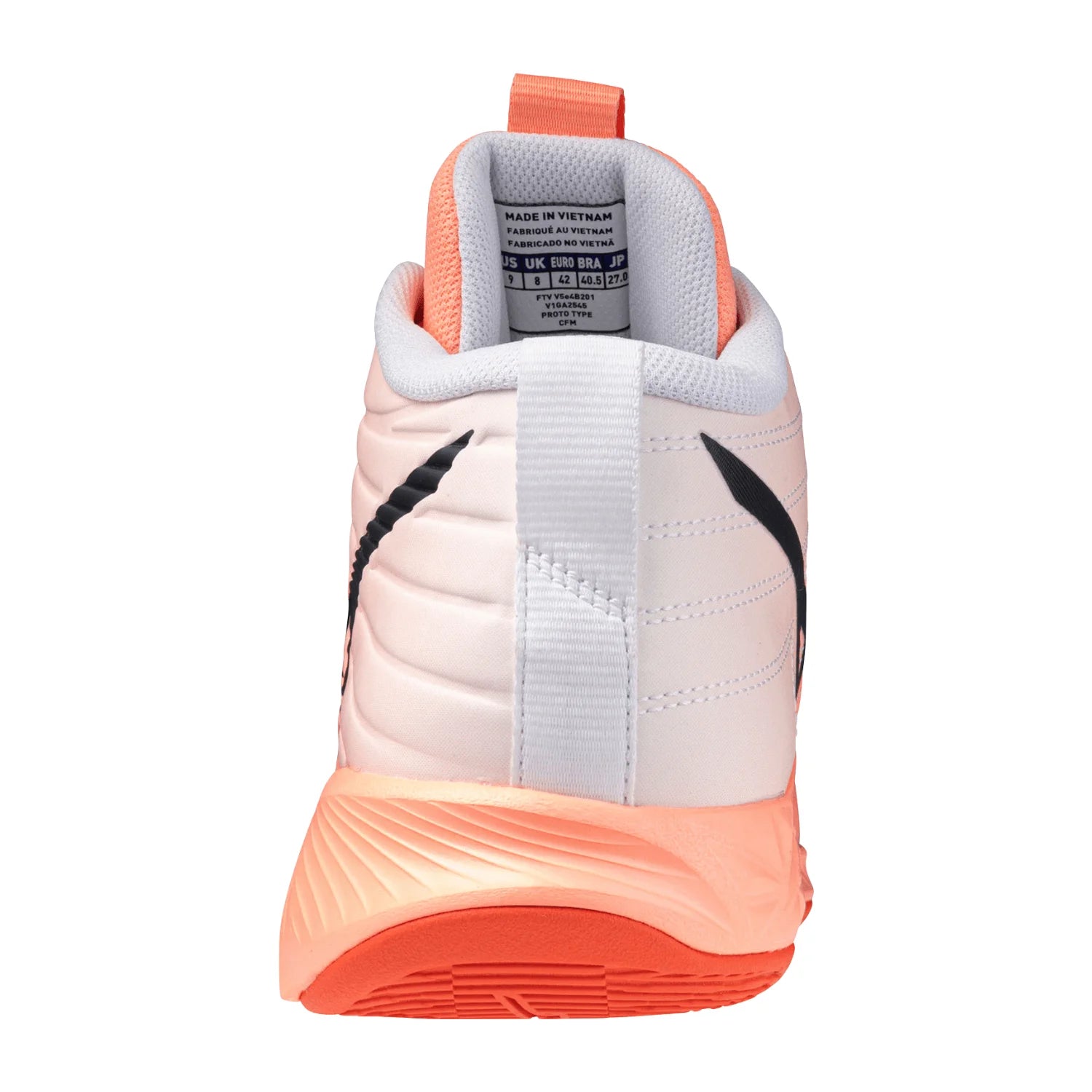 Mizuno - V1GA2545 - WAVE MOMENTUM PRO MID - FLAMINGO CORAL/LAVA ORANGE/WHITE - unisex copat 2027