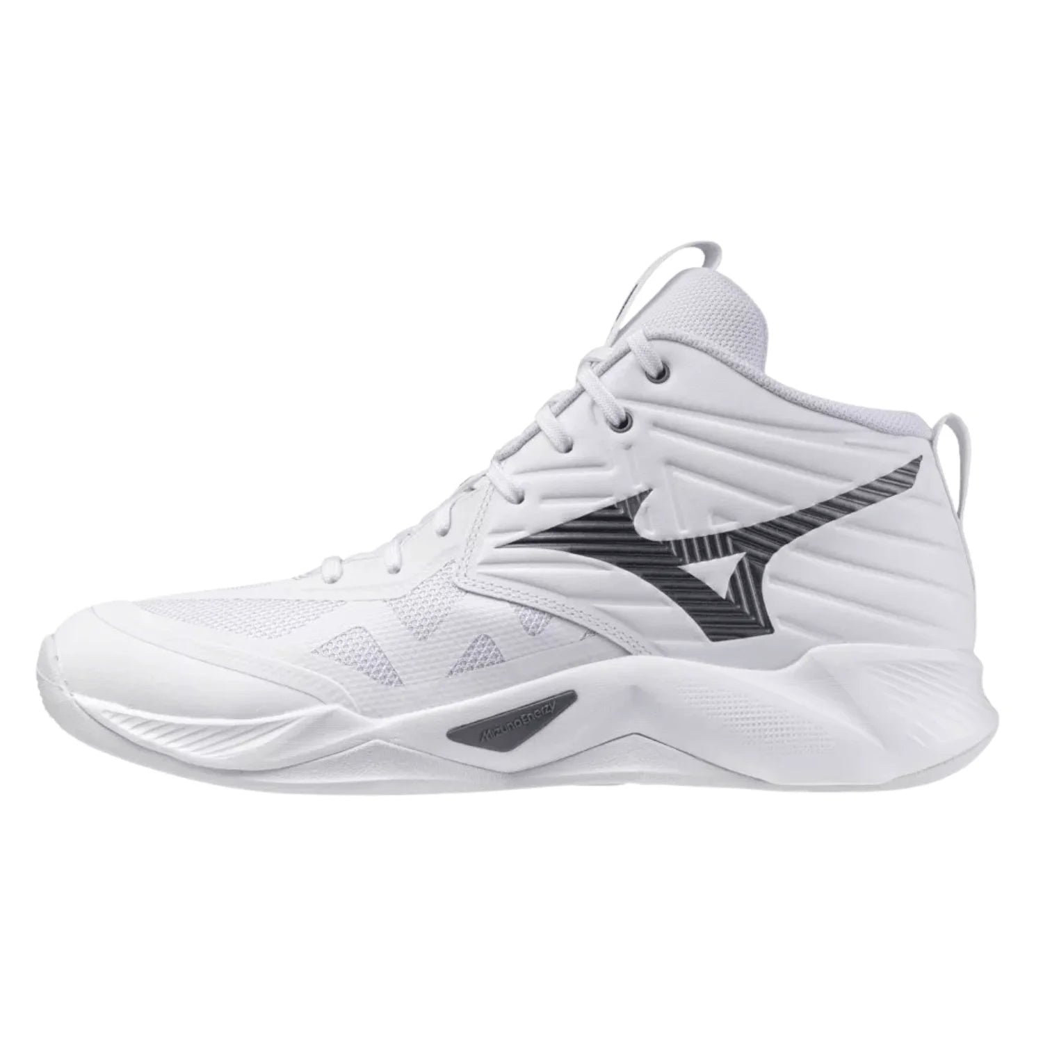 Mizuno - V1GA2545 - WAVE MOMENTUM PRO MID - WHITE/METALLIC GRAY/BLACK - unisex copat 2027