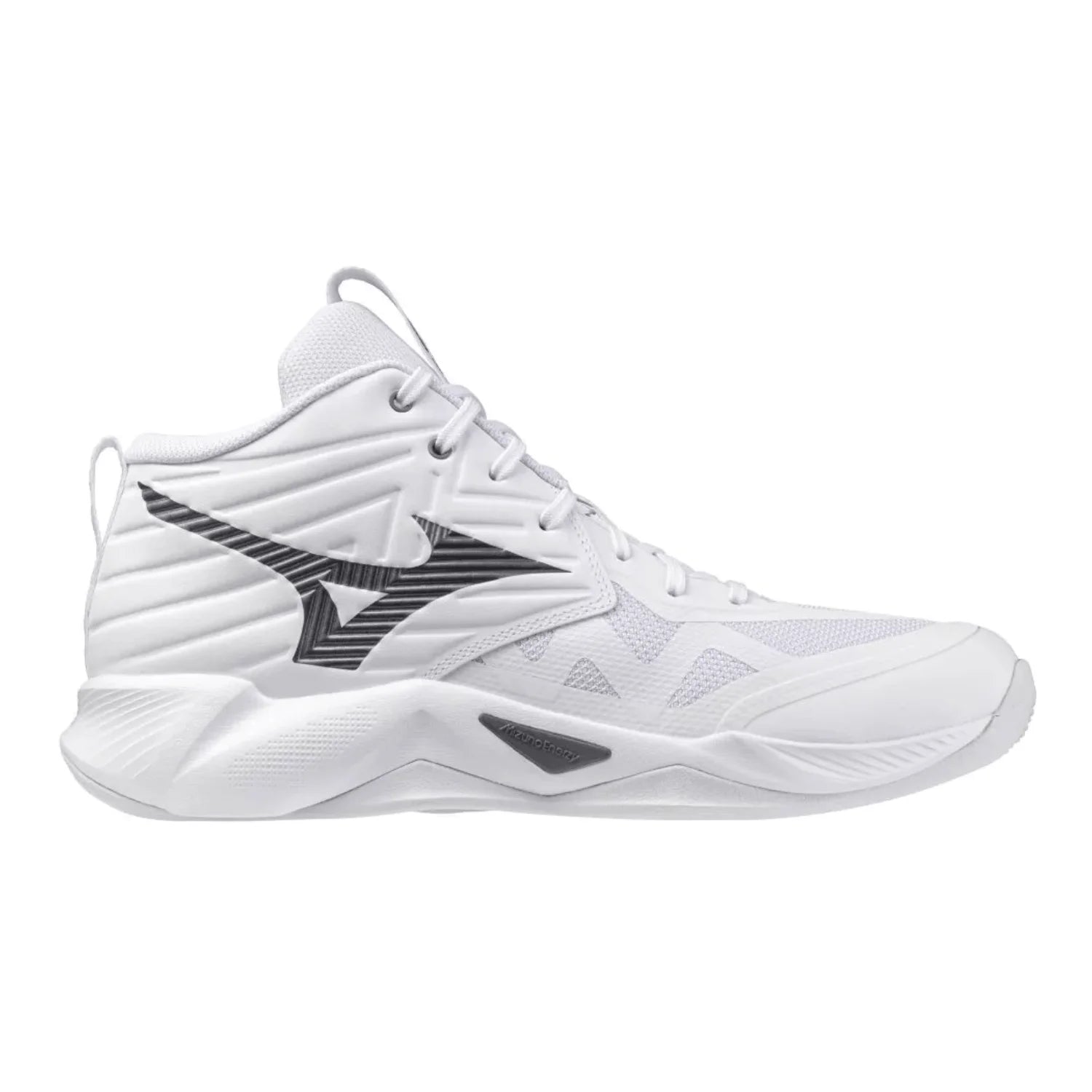 Mizuno - V1GA2545 - WAVE MOMENTUM PRO MID - WHITE/METALLIC GRAY/BLACK - unisex copat 2027