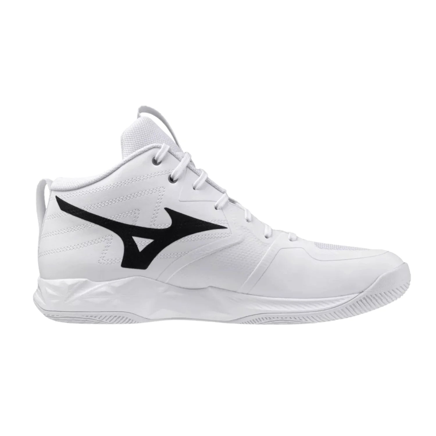 Mizuno - V1GA2545 - WAVE MOMENTUM PRO MID - WHITE/METALLIC GRAY/BLACK - unisex copat 2027