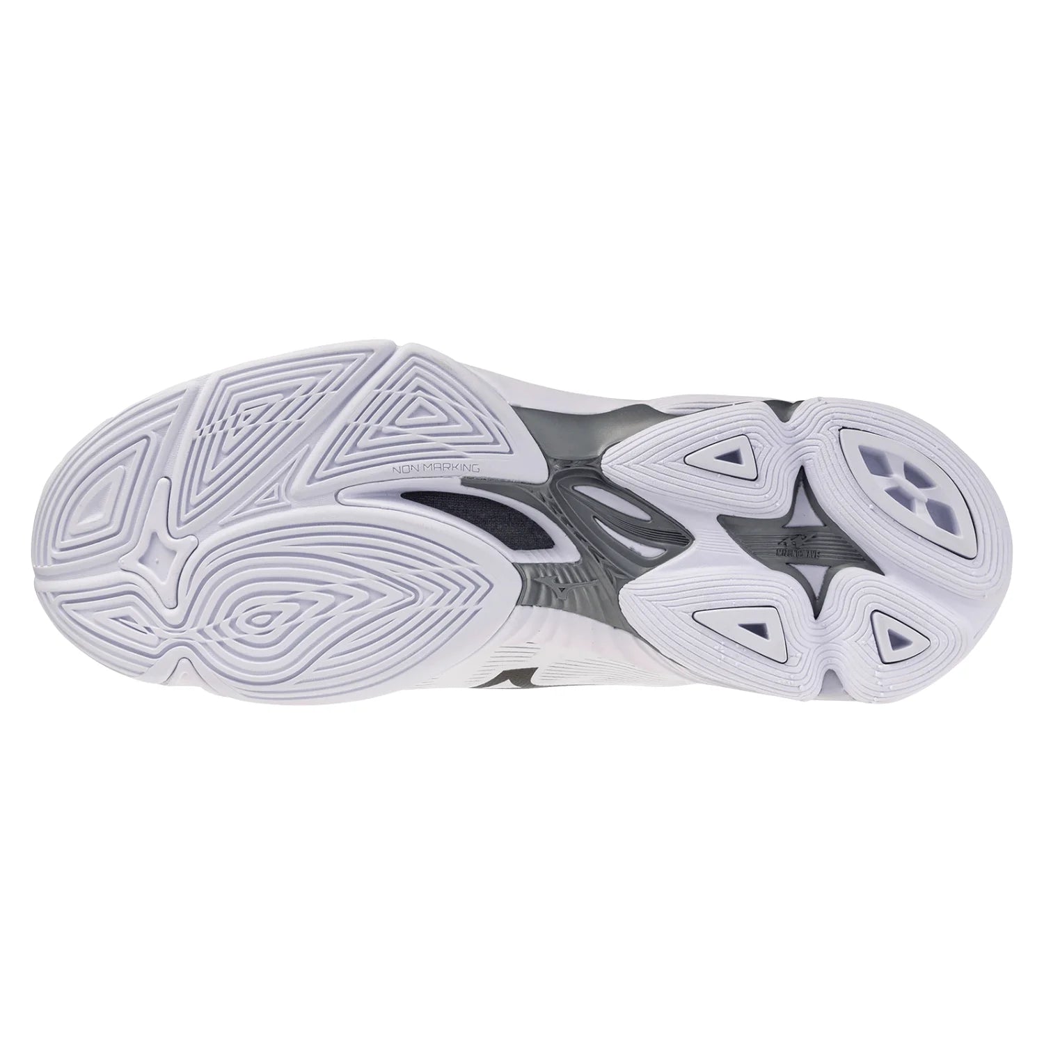 Mizuno - V1GA2665 - WAVE LIGHTNING PRO MID -WHITE/BLACK/ULTIMATE GRAY - unisex copat 2027