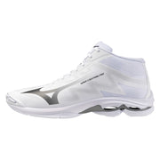 Mizuno - V1GA2665 - WAVE LIGHTNING PRO MID -WHITE/BLACK/ULTIMATE GRAY - unisex copat 2027