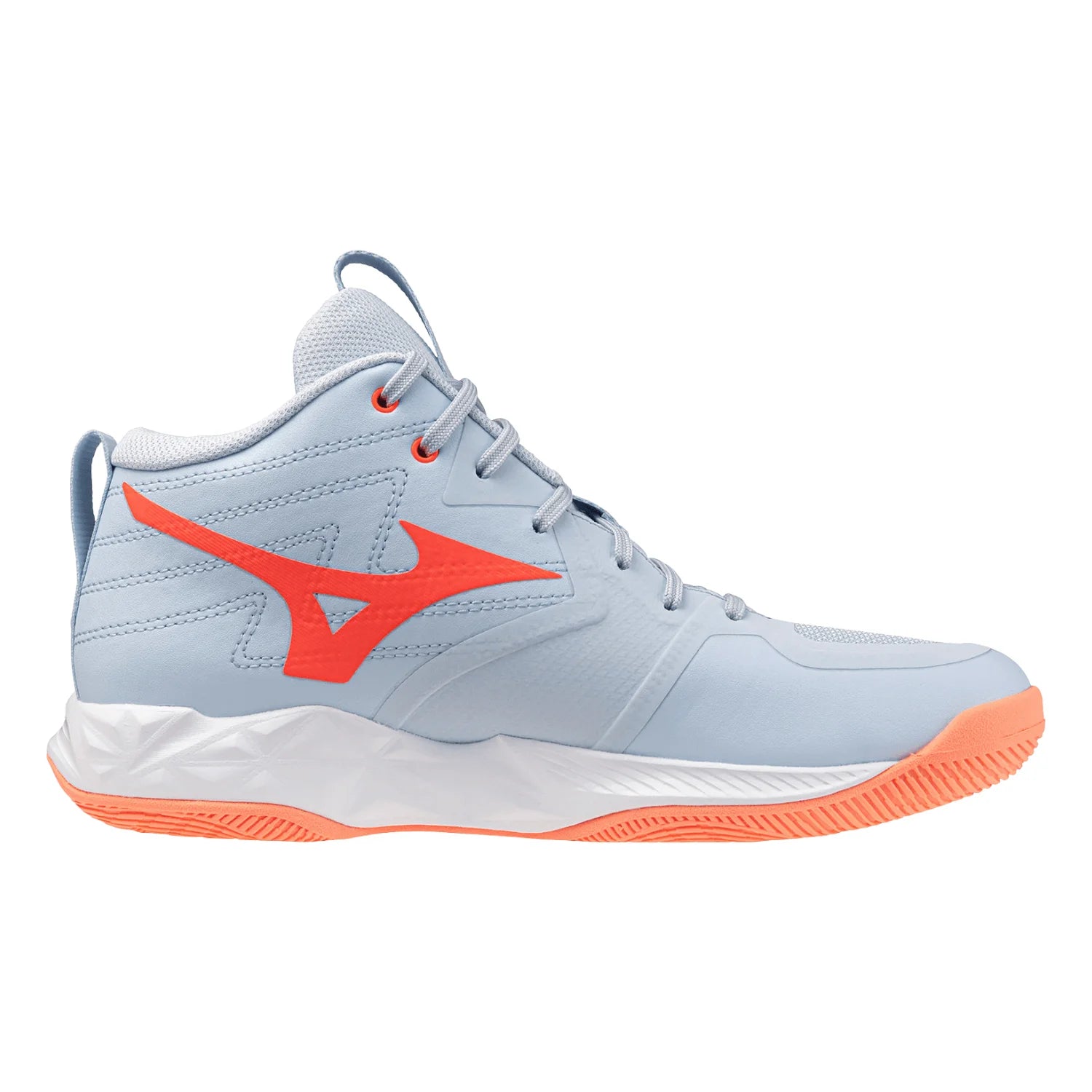 Mizuno - V1GC2545 - WAVE MOMENTUM PRO MID - BLUE FINCH/LAVA ORANGE/FLAMINGO CORAL - ženski copat 2027