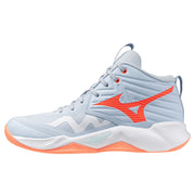 Mizuno - V1GC2545 - WAVE MOMENTUM PRO MID - BLUE FINCH/LAVA ORANGE/FLAMINGO CORAL - ženski copat 2027