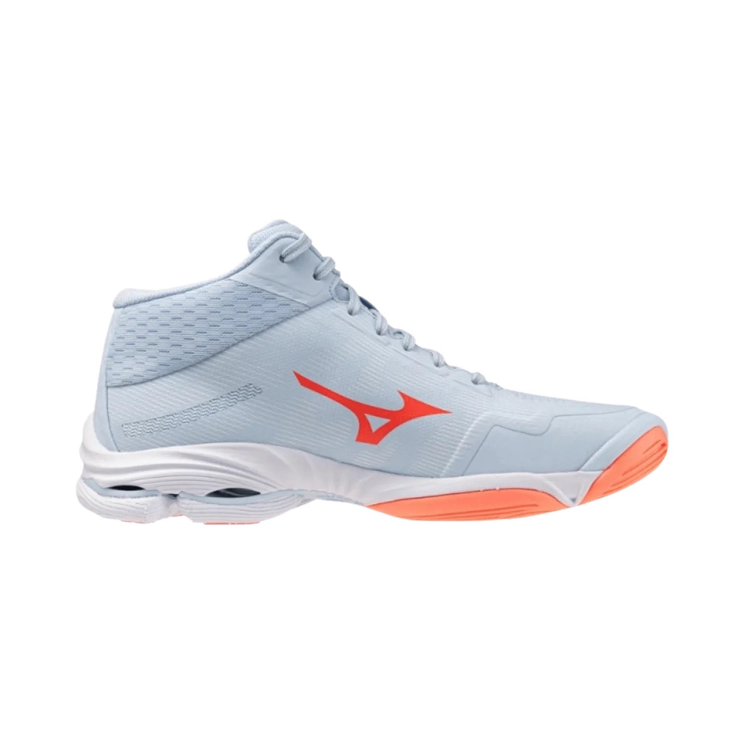 Mizuno - V1GC2665 - WAVE LIGHTNING PRO MID - BLUE FINCH/LAVA ORANGE/FLAMINGO CORAL - ženski copat 2027