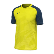 Mizuno – V2EAC510 – Game Shirt Meisaigara (moška majica) – YellowFluo/Navy (fluorescentno rumena/temno modra)