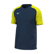 Mizuno – V2EAC510 – Game Shirt Meisaigara (moška majica) – Navy/YellowFluo (temno modra/fluorescentno rumena)