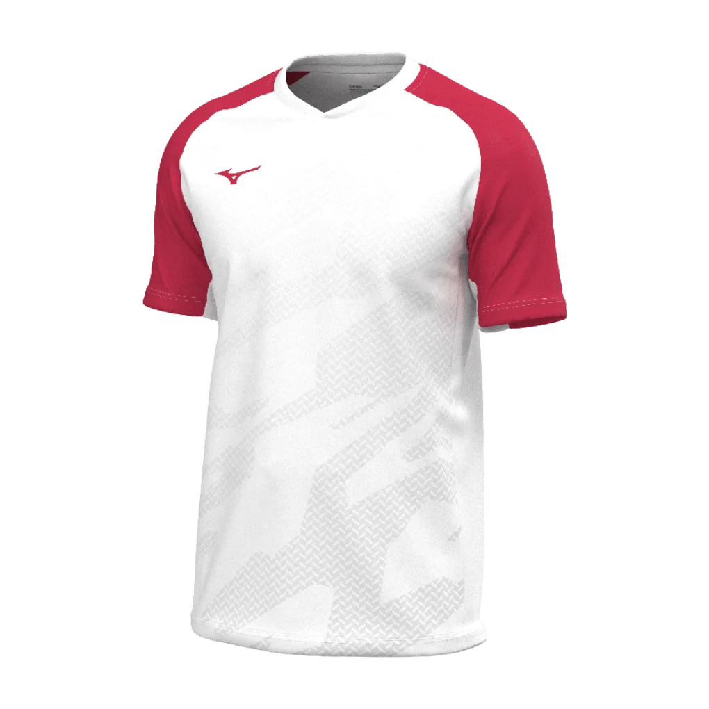 Mizuno – V2EAC510 – Game Shirt Meisaigara (moška majica) – White/Red (bela/rdeča)