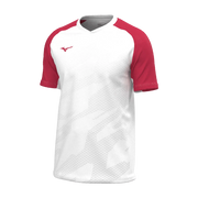 Mizuno – V2EAC510 – Game Shirt Meisaigara (moška majica) – White/Red (bela/rdeča)