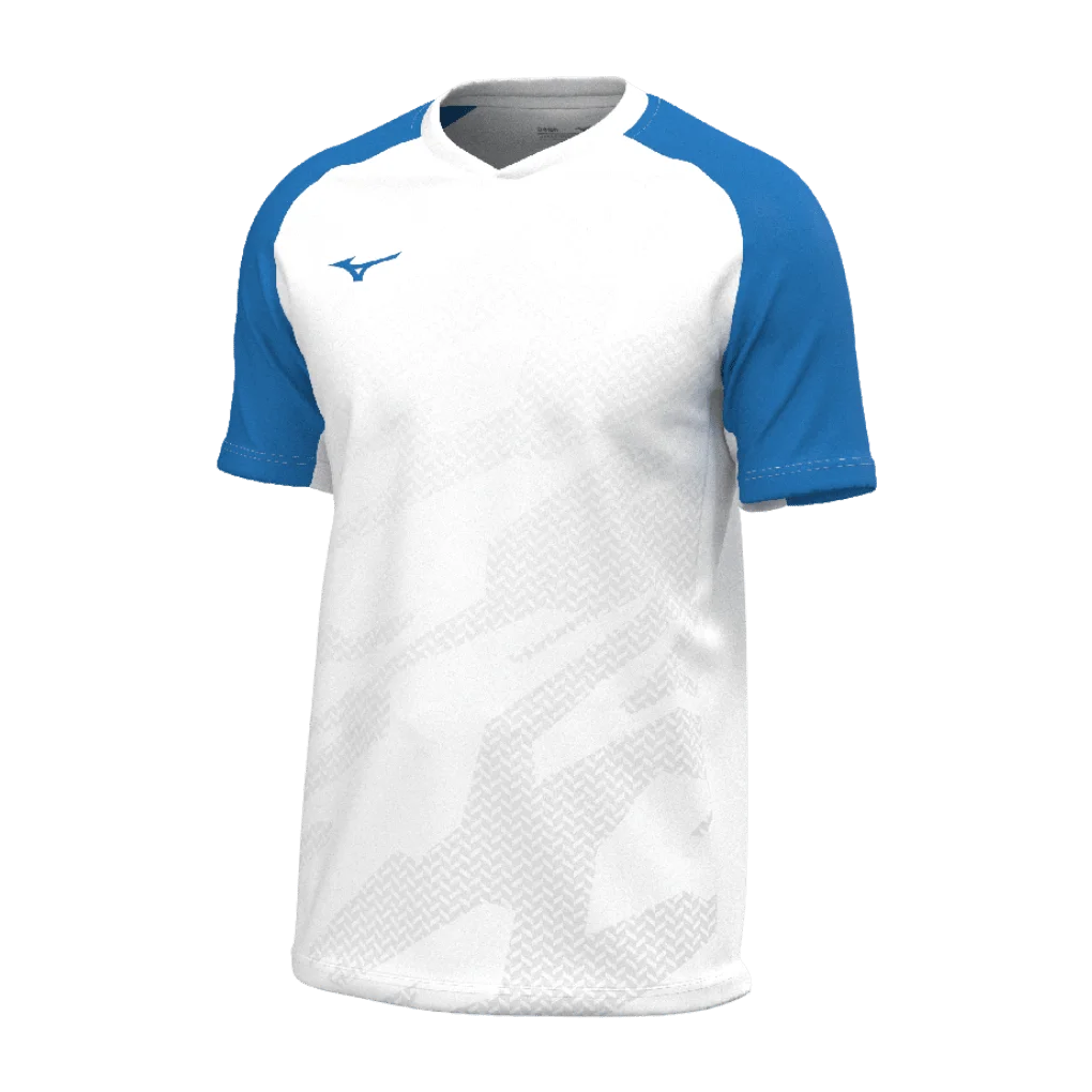 Mizuno – V2EAC510 – Game Shirt Meisaigara (moška majica) – White/Royal (bela/kraljevsko modra)