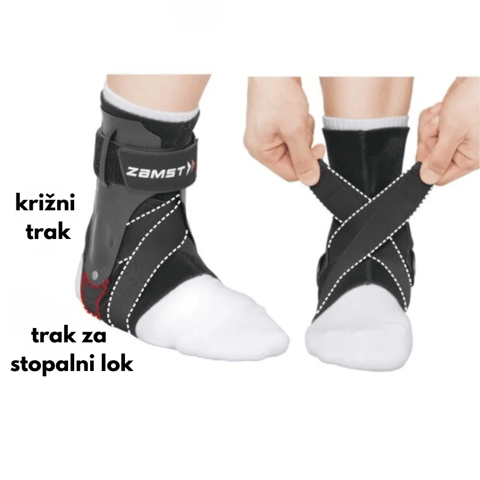 Zamst A2-DX podpora, opora za gleženj - bela