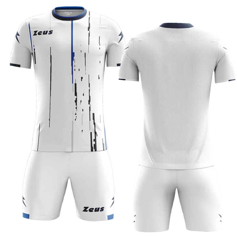 K/BOLTWHIT - Zeus KOMPLET BOLT WHITE - moški dres - Belo - Royal modra - Temno modra