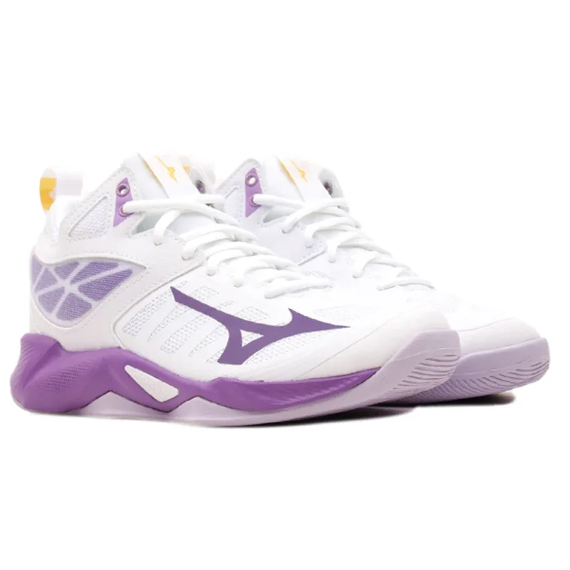 Mizuno - V1GC2245 - Wave Dimension MID - 10 - VIOLA/WHITE - visok ženski copat 2025