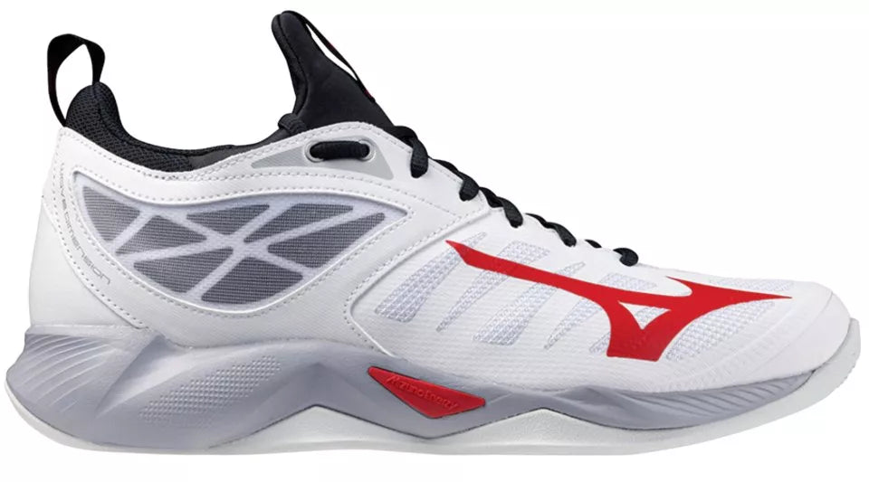 Mizuno - V1GA2240 - Wave Dimension - 96- RED/WHITE - nizek moški copat 2025