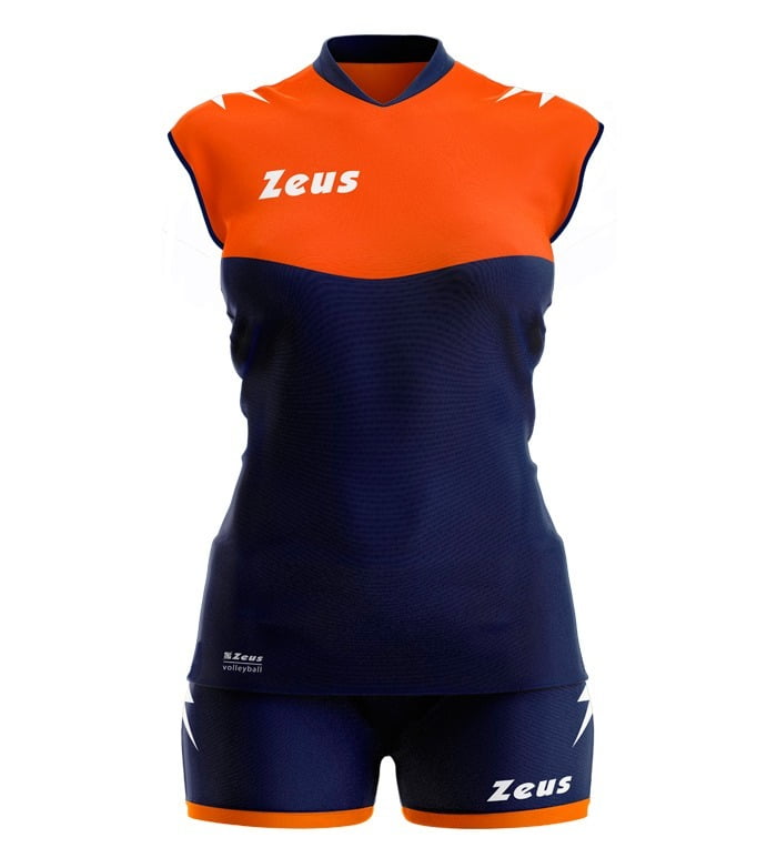 Zeus - Ženski dres SARA - komplet majica, hlače - črno oranžna