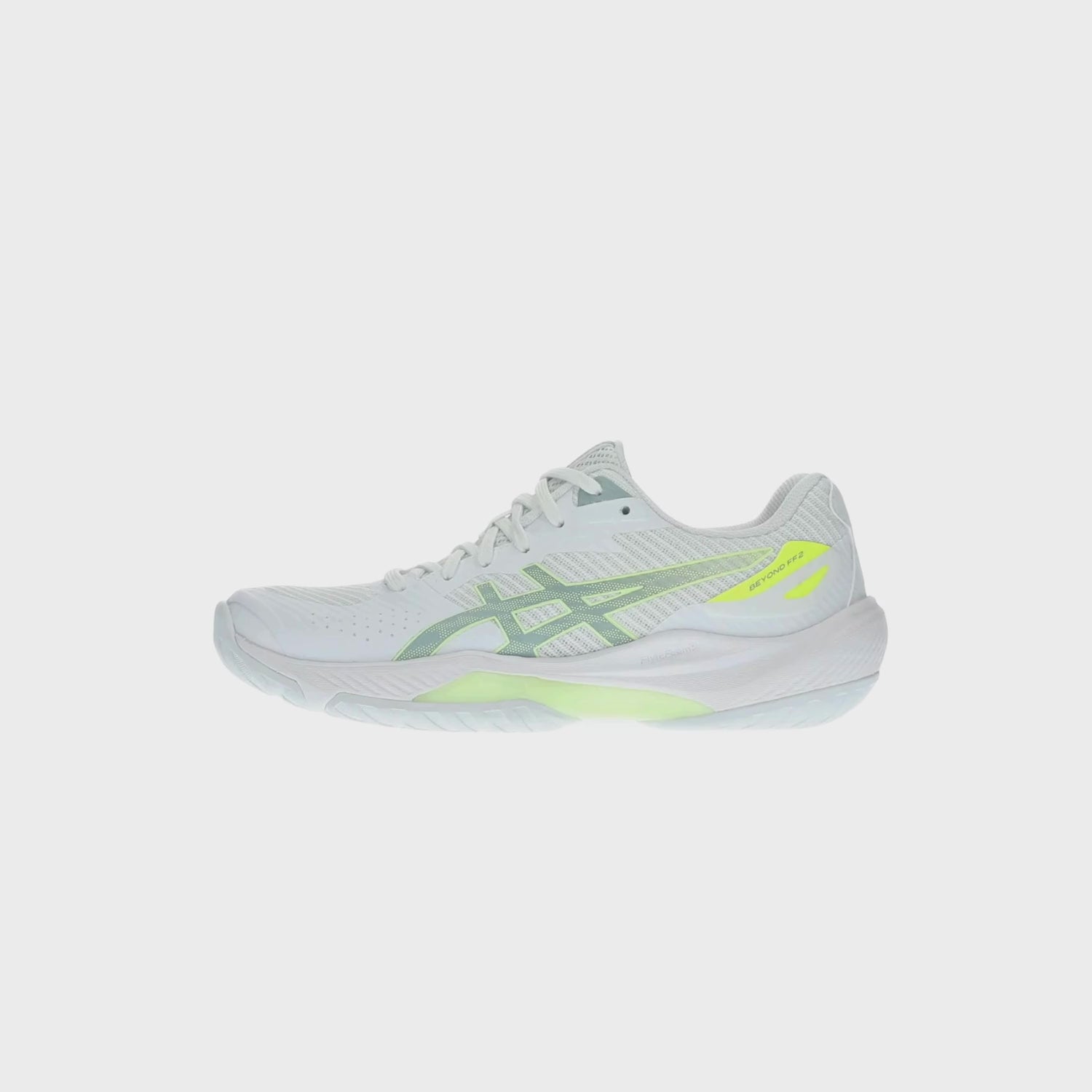 Naloži video: Asics - 1072A132 - BEYOND FF MT 2 - 100 WHITE/OCEAN HAZE - ženski copat 2027