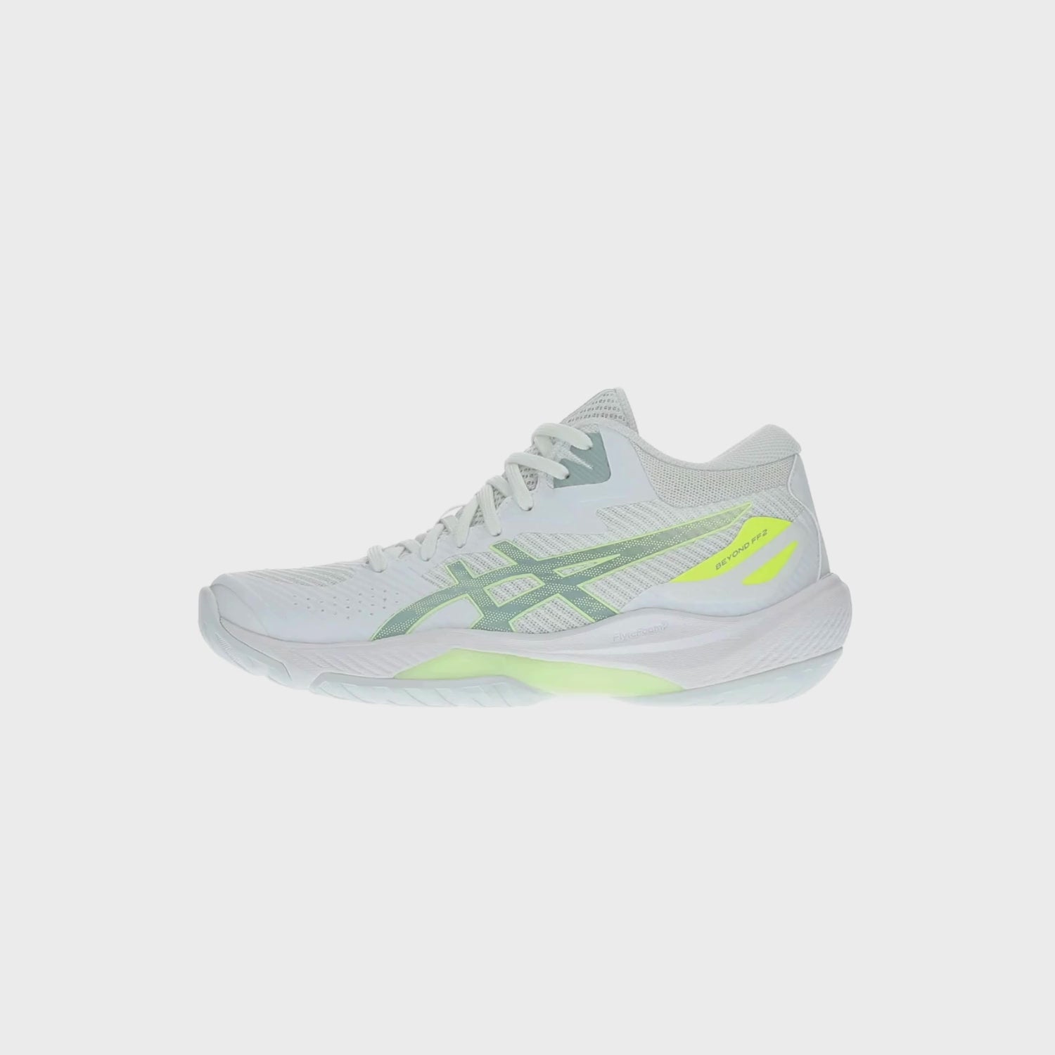 Naloži video: Asics - 1072A131 - BEYOND FF MT 2 - 100 WHITE/OCEAN HAZE - ženski copat 2027