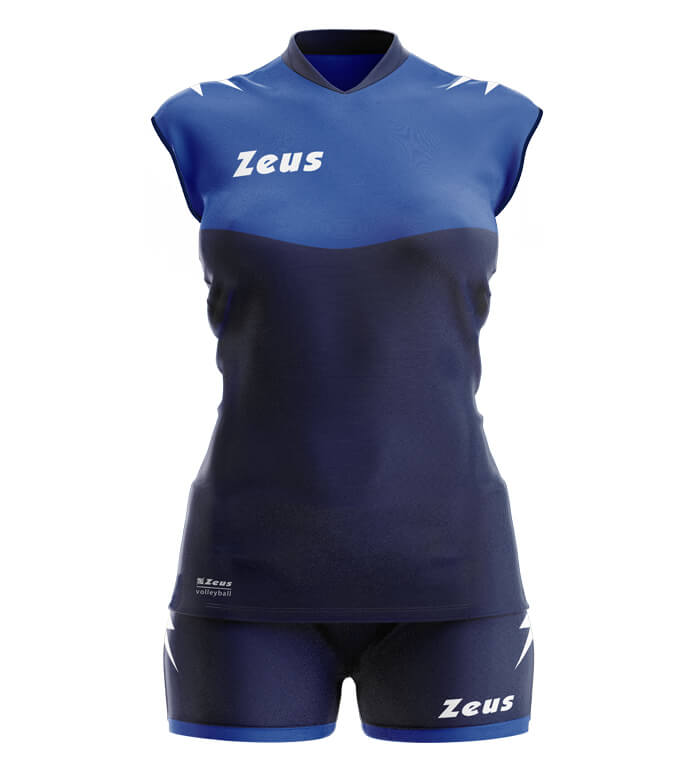 Zeus - Ženski dres SARA - komplet majica, hlače - temno modra / modra