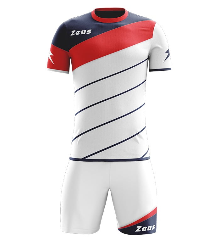0728 - Zeus KOMPLET LYBRA - moški dres - bela rdeča
